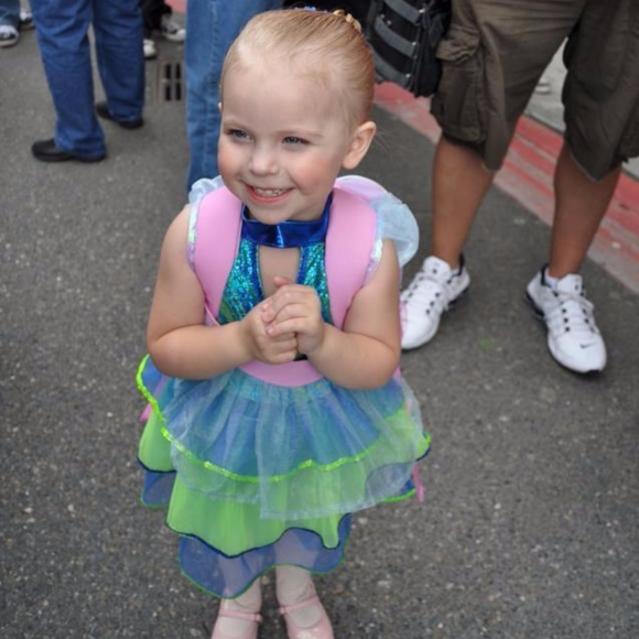 Custom Other - MERMAID Shiny Blue/Green Leotard Choker Tutu Dress